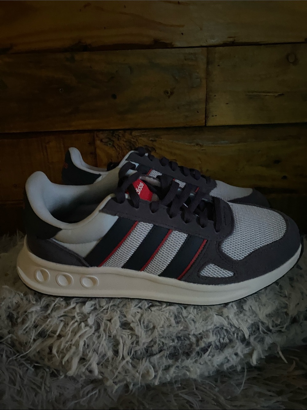 Adidas Women's Gray, Navy & Red Casual Runner